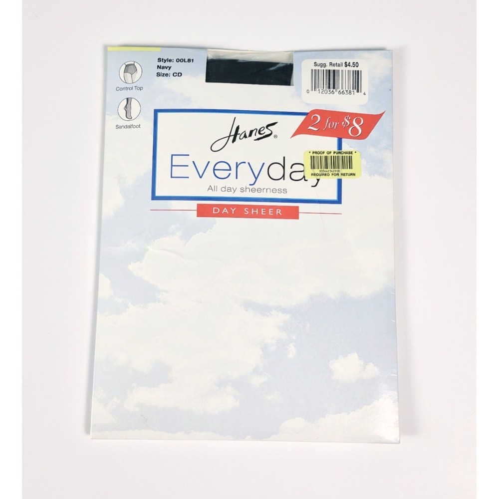Hanes Navy Blue Size CD‎  Everyday Day Sheer Hosiery Pantyhose
